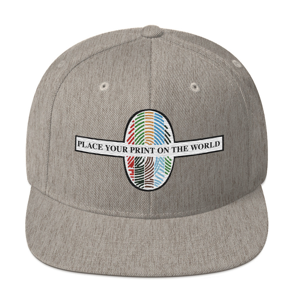 Place Your Print On The World Snapback Hat