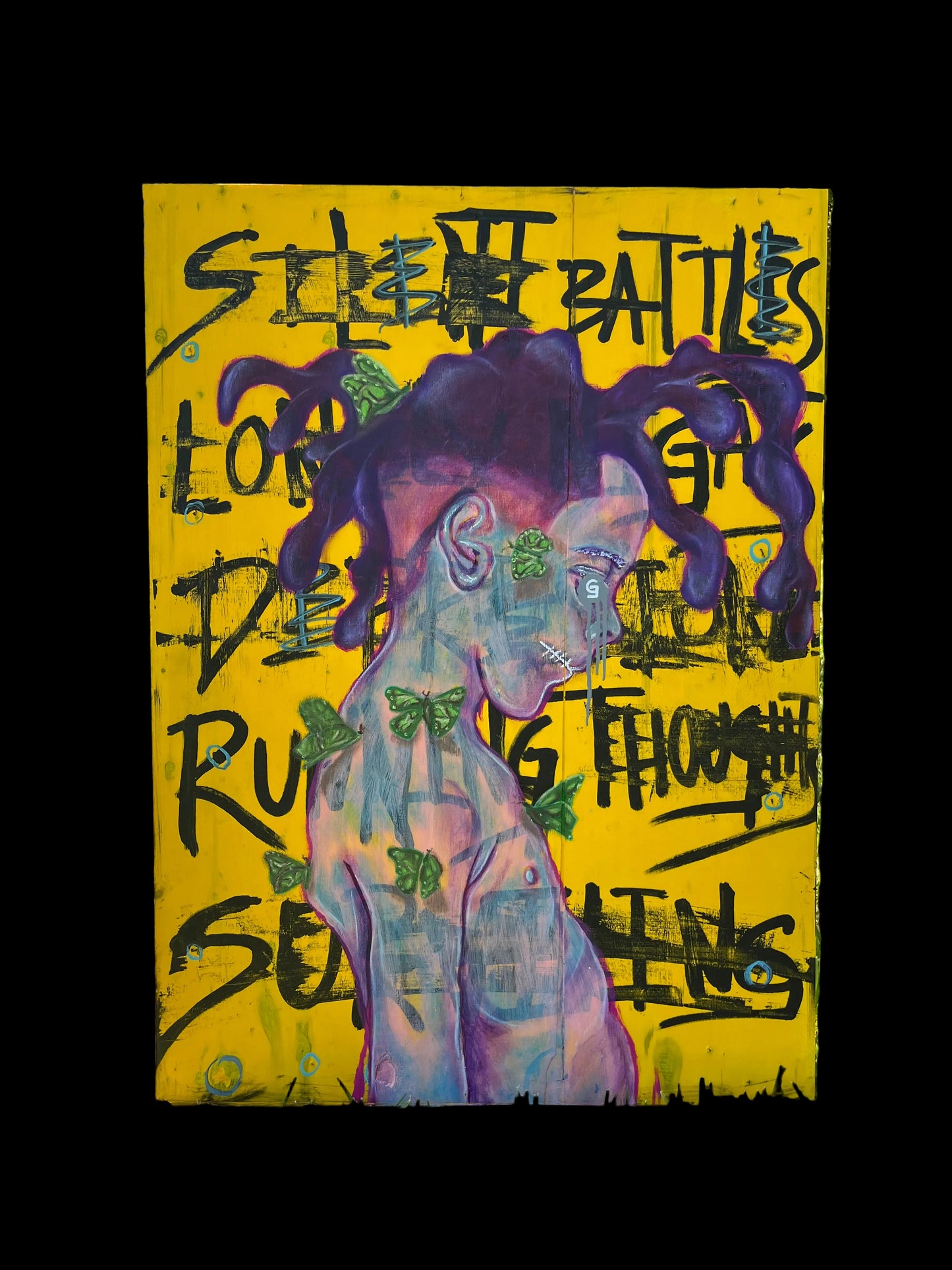 “Within” , mixed media, 30x40 By: Ashley "Grody" Alberta