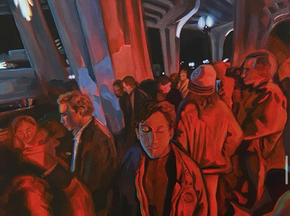 "Sound of Sirens" acrylic on canvas 16x20" By Keila Elizabeth Smith