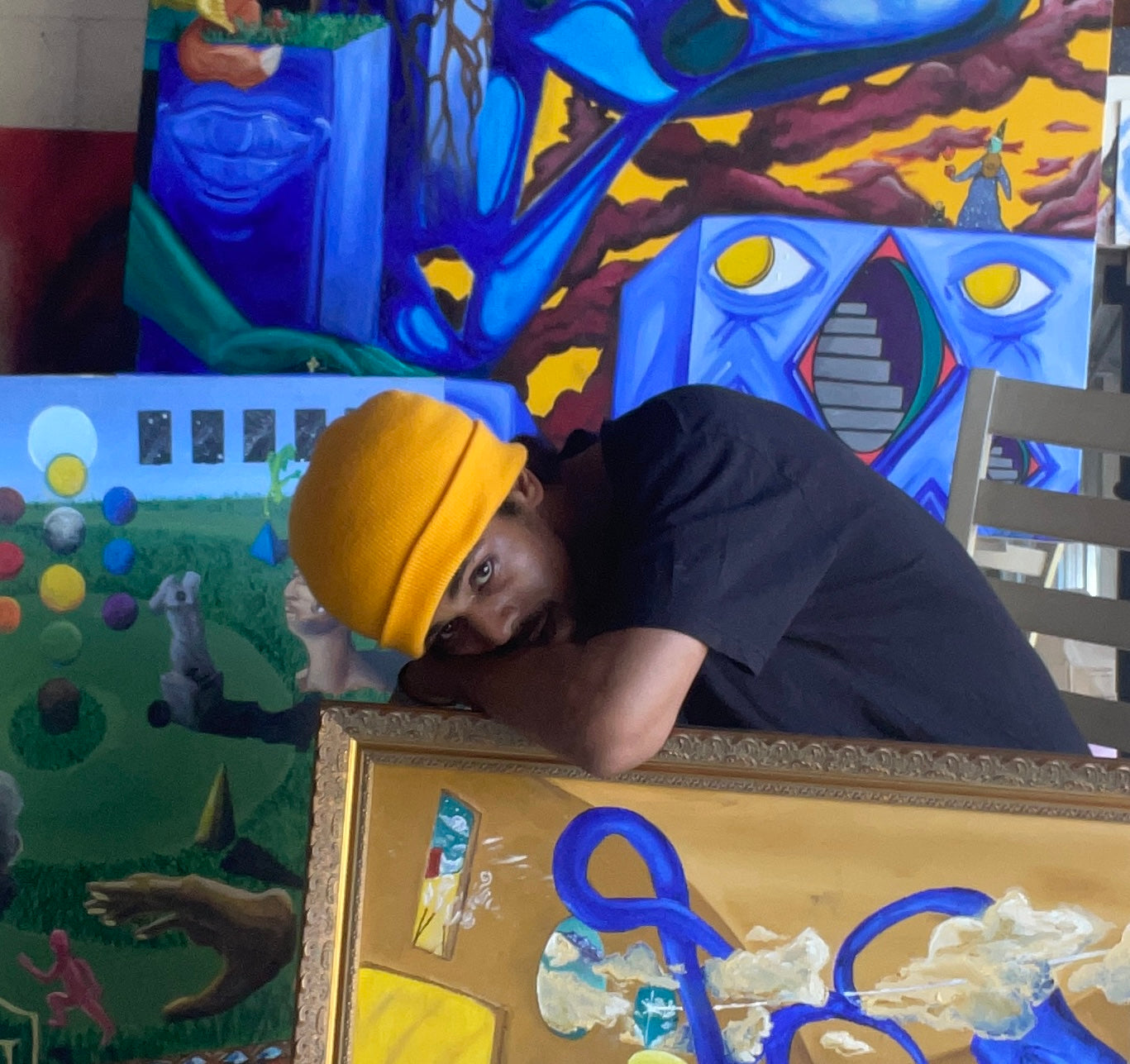 Indi Dreams Oil on Canvas 16”x20” 2025 By Levar Allen