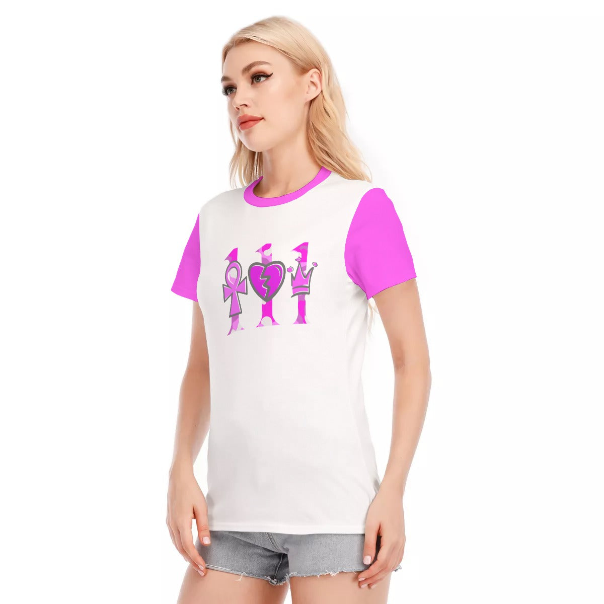 111 ROSA CAMOUFLAGE Damen T-Shirt