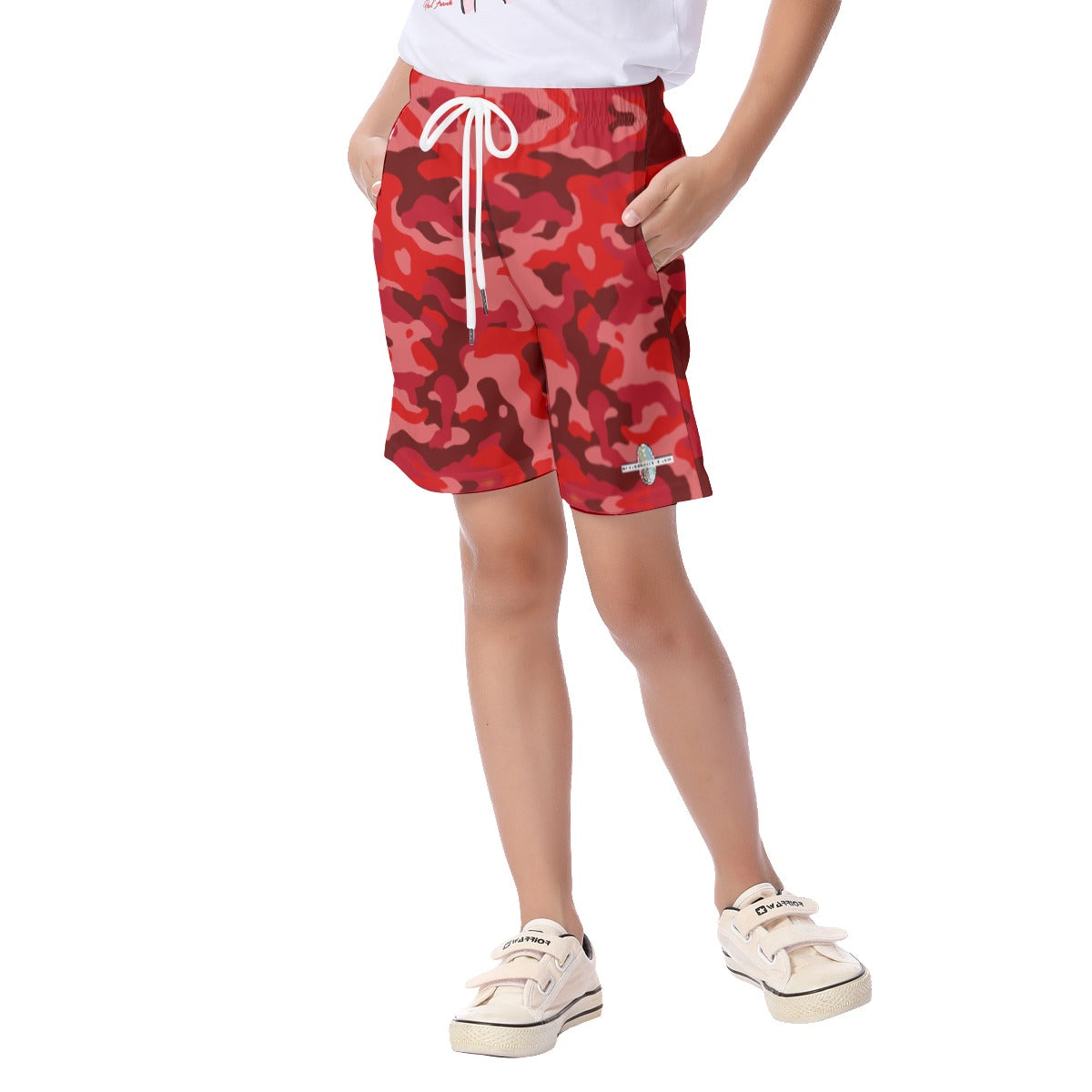 Kids Off The Block Camo Shorts (Red)