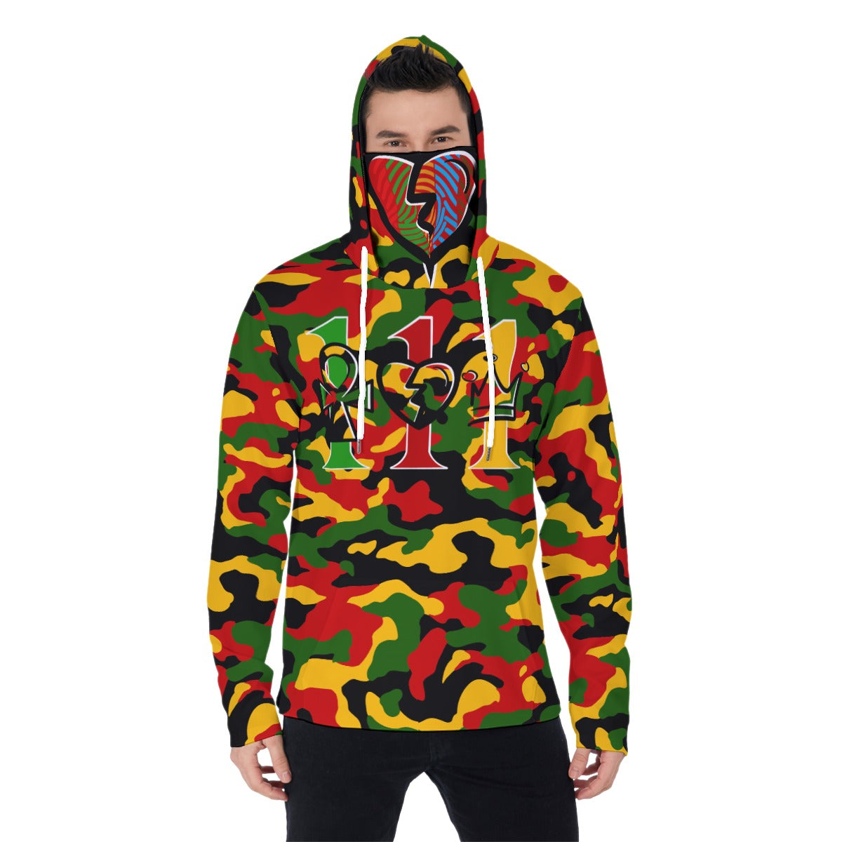 111 RBG CAMO HOODIE with facemask