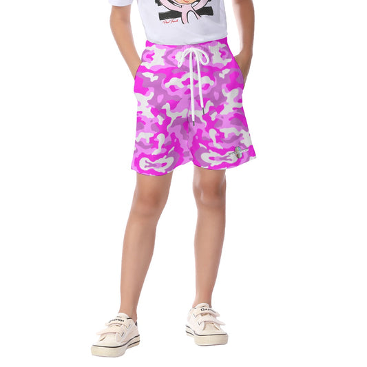 Kids Off The Block Camo Shorts (Pink)