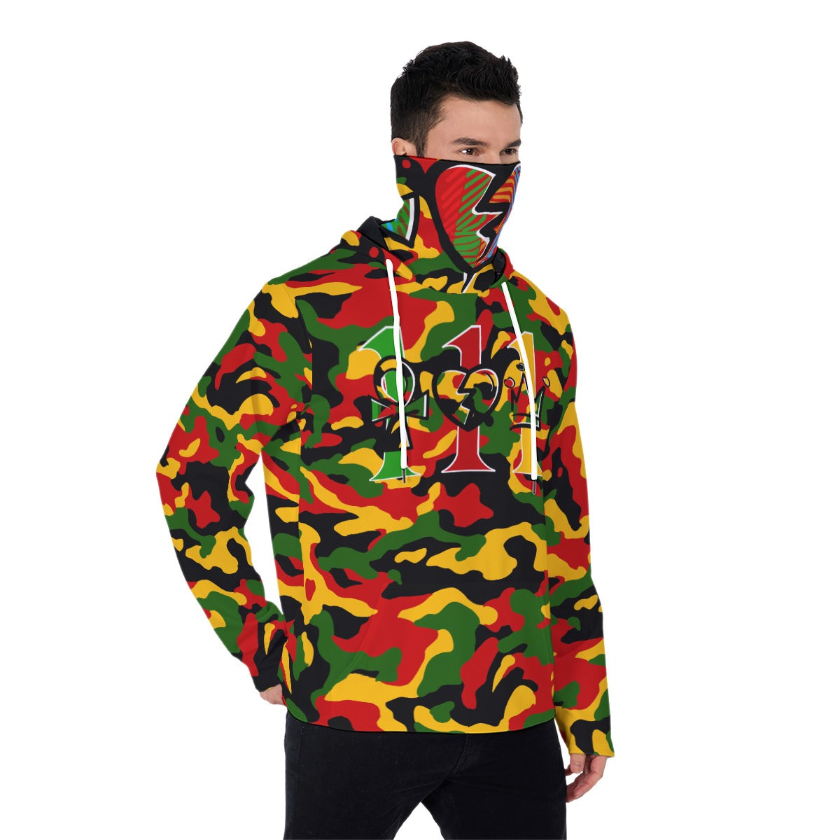 111 RBG CAMO HOODIE with facemask