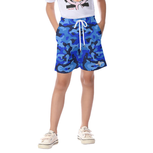 Kids Off The Block Camo Shorts (Royal)