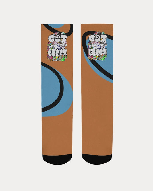 GOTB | Unisex Socks | Padded Bottom Socks | Aqua Orange