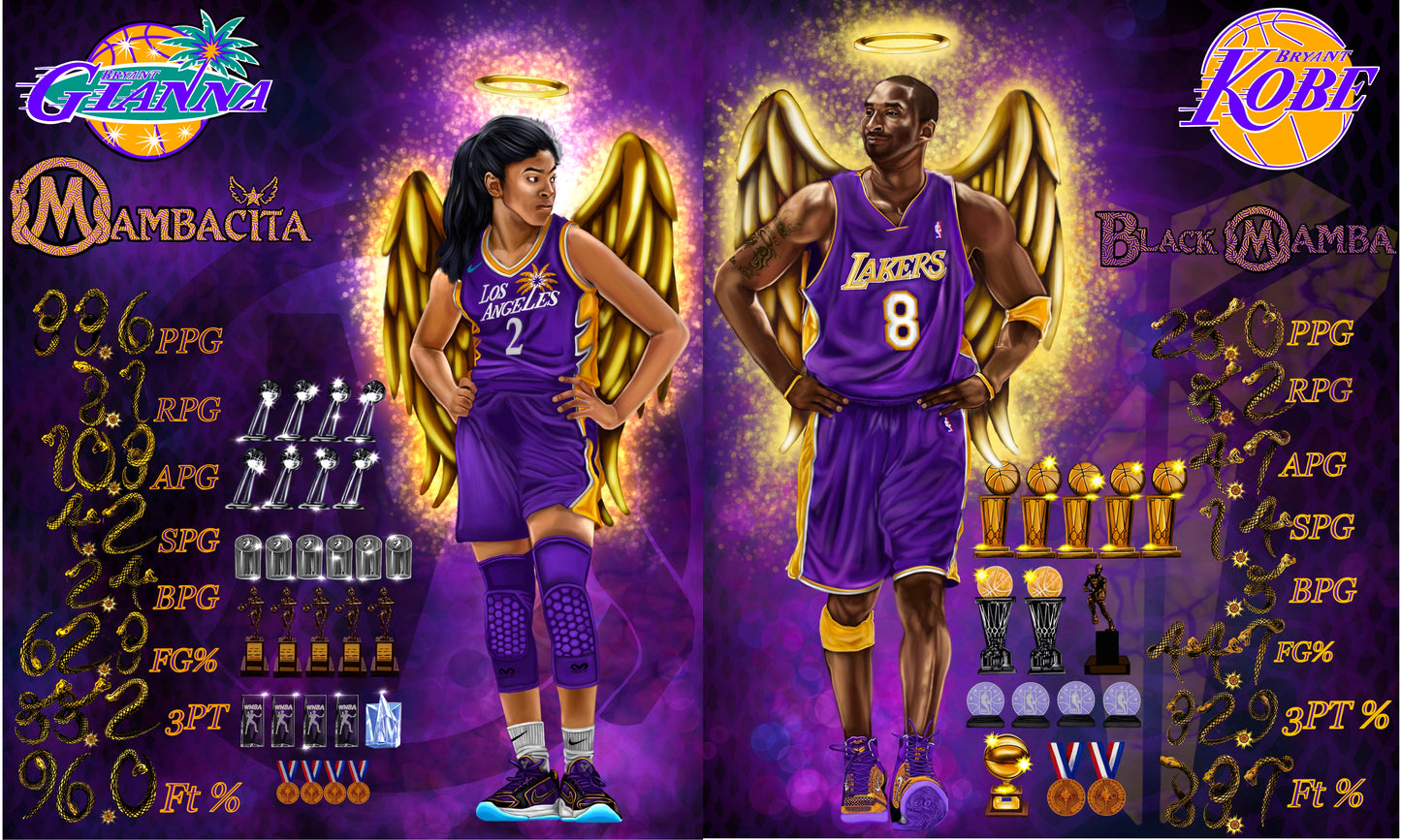 KOBE & GIANNA BRYANT Canvas Print Set