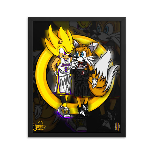 KOBE vs IVERSON Framed poster