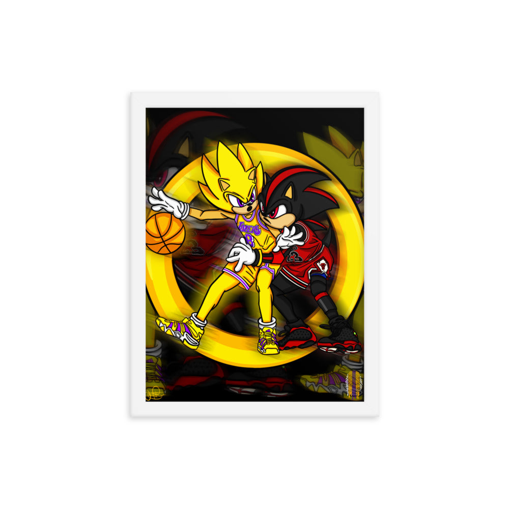 KOBE vs JORDAN Framed poster