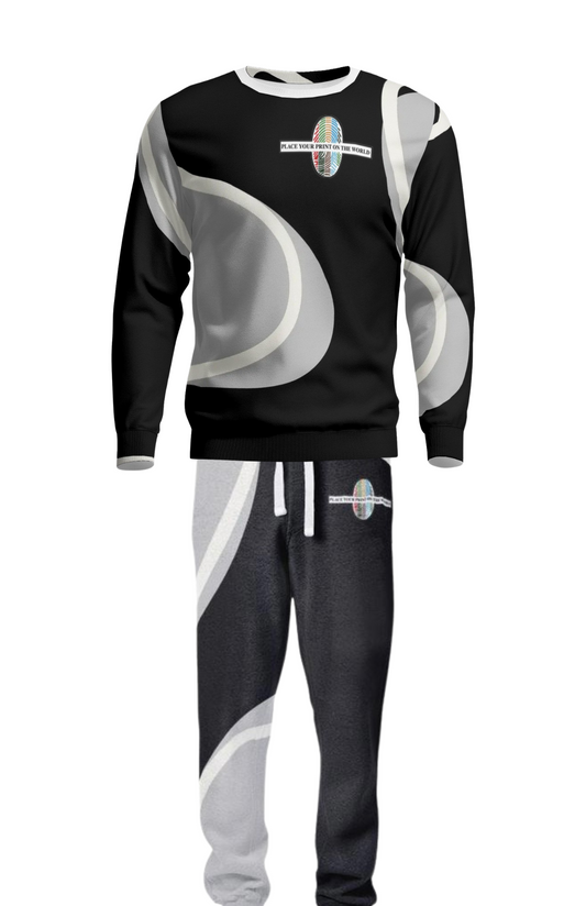 Place Your Print On The World Sweatsuit- Midnight Grey