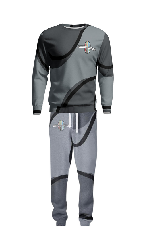 Place Your Print On The World Sweatsuit- Shades Of Grey
