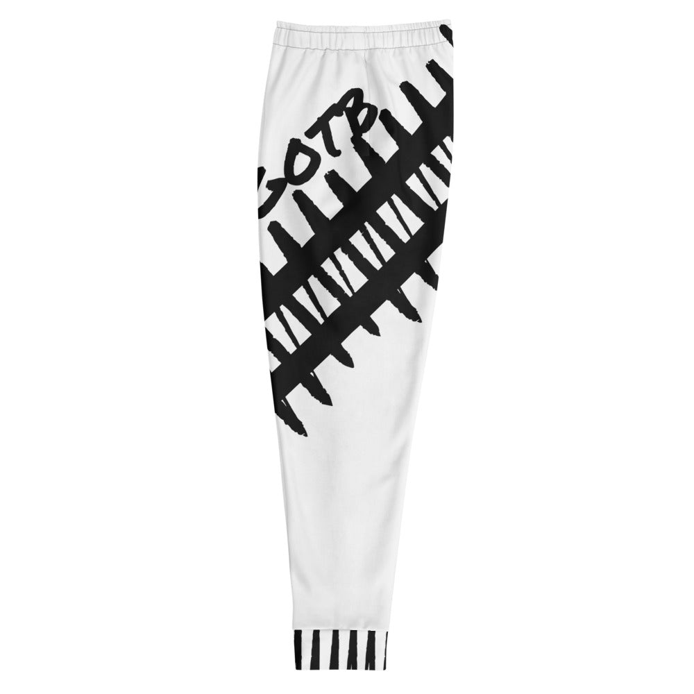 Tracksuits Bottoms - White Joggers - GET OFF THE BLOCK 